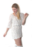 Champagne & Strawberry Lace Shift Dress