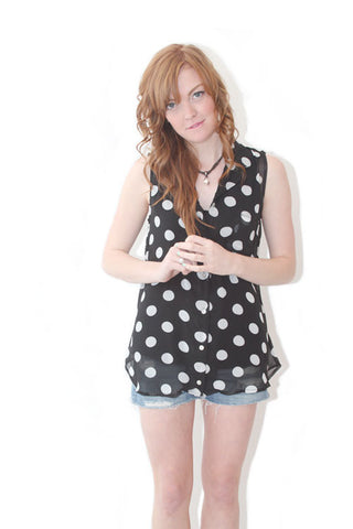 MINKPINK Vivian Polka Dot Blouse